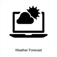 väder prognos och väder ikon begrepp vektor