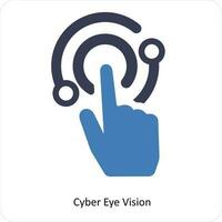 Cyber Auge Vision und Bewegung Symbol Konzept vektor