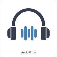 Audio- visuell und Kopfhörer Symbol Konzept vektor