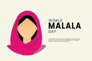 värld malala dag, juli 12. malala dag begrepp. malala yousafzai Citat, illustration vektor