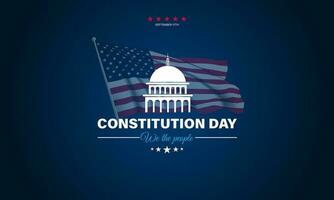 glücklich Verfassung Tag vereinigt Zustände von Amerika September 17 .. Hintergrund Vektor Illustration