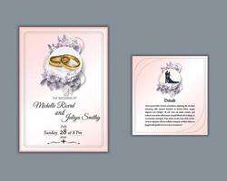 Luxus elegant Hochzeit Einladung Karte Luxus Vektor Vorlage Design