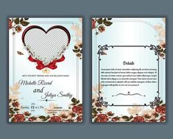 Vektor Luxus Hochzeit Einladung Karte Vorlage Design
