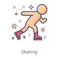 Skating Roller Stil vektor