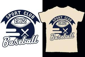 Sport Verein 1982 Baseball Vektor t Hemd Design