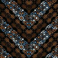 stam- etnisk sömlös randig mönster i aztec stil. ikat geometrisk folk dekor vektor