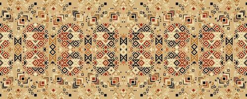 Stammes- ethnisch nahtlos gestreift Muster im aztekisch Stil. Ikat geometrisch Volk Dekor vektor