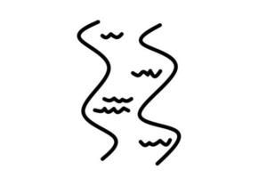 linje teckning av vatten vågor isolerat på vit bakgrund. vektor illustration.