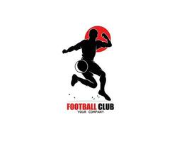 Fußball Verein Logo Silhouette Design vektor