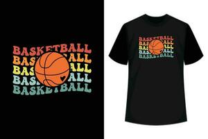 retro årgång basketboll gåva för basketboll spelare t-shirt vektor