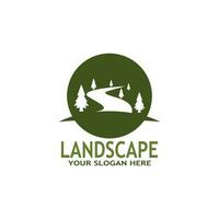 einfach Natur Landschaft Logo Vektor Illustration