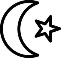 Mond Linie Symbol zum herunterladen vektor