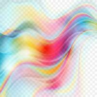 färgrik regnbågsskimrande transparent vågor abstrakt bakgrund vektor