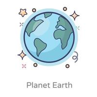 Planet Erde Globus Kugelmodell vektor