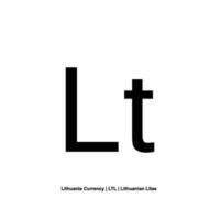 Litauen Währung Symbol, litauisch litas Symbol, ltl unterzeichnen. Vektor Illustration