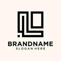 modern l Brief Logo Design Inspiration mit ein Platz gestalten vektor