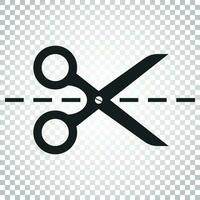 sax ikon med skära linje. scissor vektor illustration. enkel företag begrepp piktogram på isolerat bakgrund.