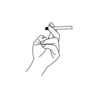 Hand halten Zigarette, Vektor Illustration