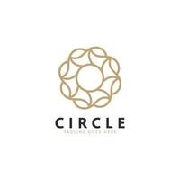 cirkel logotyp mall. cirkulär mönster i form av mandala orientalisk mönster islam arabicum indisk turkiska pakistan kinesisk vektor