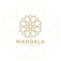 mandala logotyp mall, cirkulär mönster i form av mandala. orientalisk mönster, vektor illustration. islam, arabiska, indian, turkiska, Pakistan, kinesiska, ottoman motiv