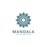 mandala logotyp mall, cirkulär mönster i form av mandala. orientalisk mönster, vektor illustration. islam, arabiska, indian, turkiska, Pakistan, kinesiska, ottoman motiv