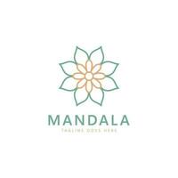 mandala logotyp mall, cirkulär mönster i form av mandala. orientalisk mönster, vektor illustration. islam, arabiska, indian, turkiska, Pakistan, kinesiska, ottoman motiv