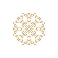 mandala logotyp mall, cirkulär mönster i form av mandala. orientalisk mönster, vektor illustration. islam, arabiska, indian, turkiska, Pakistan, kinesiska, ottoman motiv