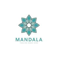 mandala logotyp mall, cirkulär mönster i form av mandala. orientalisk mönster, vektor illustration. islam, arabiska, indian, turkiska, Pakistan, kinesiska, ottoman motiv