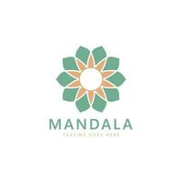 mandala logotyp mall, cirkulär mönster i form av mandala. orientalisk mönster, vektor illustration. islam, arabiska, indian, turkiska, Pakistan, kinesiska, ottoman motiv