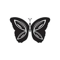 Silhouette von ein Schmetterling, auf ein Weiß Hintergrund vektor