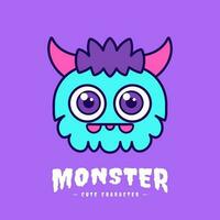 bezaubernd und kawaii Monster- Illustration, perfekt zum Hinzufügen ein berühren von Niedlichkeit zu Ihre Designs vektor