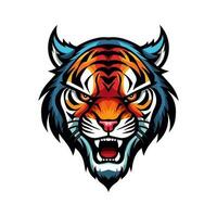 auffällig Hand gezeichnet Tiger Logo Design mit kompliziert Einzelheiten und mächtig Gegenwart. Ideal zum Marken suchen ein stark und fesselnd Bild vektor