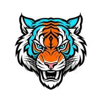 majestätisch Tiger Hand gezeichnet Logo Illustration Erfassen Stärke und Schönheit. perfekt zum Fett gedruckt und heftig Marke Identitäten vektor