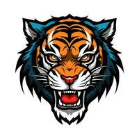 ausdrucksvoll Hand gezeichnet Tiger Illustration im Logo Design, präsentieren Anmut und Stärke. perfekt zum Marken wollen ein berühren von wild Eleganz vektor