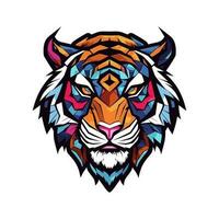 ausdrucksvoll Hand gezeichnet Tiger Illustration im Logo Design, präsentieren Anmut und Stärke. perfekt zum Marken wollen ein berühren von wild Eleganz vektor