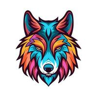 einzigartig und faszinierend Wolf Kopf Illustration, Hand gezeichnet mit kompliziert Einzelheiten. perfekt zum Logo Designs Das verströmen Leistung und wild Geist vektor