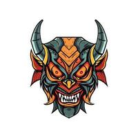 Erfassung das Wesen von böse mit ein Teufel Dämon Kopf Illustration, gefertigt im Vektor Format zum vielseitig verwenden im verschiedene Design Projekte