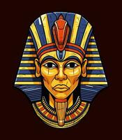 en majestätisk egyptisk gyllene farao vektor klämma konst illustration, förkroppsligande kraft och kungligheter, perfekt för gammal egypten inspirerad mönster och historisk projekt
