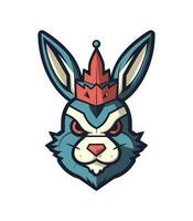 ein aufwendig detailliert Hase Maskottchen Logo Vektor Clip Kunst Illustration, präsentieren das Kaninchen bezaubernd Eigenschaften und lebhaft Persönlichkeit, Ideal zum Tier thematisch Logos und Kinder- Produkte