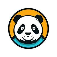Panda Maskottchen Logo Vektor Clip Kunst Illustration
