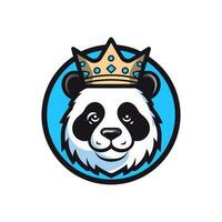 Panda tragen ein Krone Vektor Clip Kunst Illustration