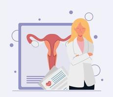 läkare gynekolog karaktär vektor