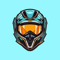 Moto-Cross Logo Helm Vektor Clip Kunst Illustration