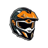 Moto-Cross Logo Helm Vektor Clip Kunst Illustration