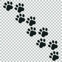 Pfote drucken Vektor Symbol. Hund oder Katze Pfotenabdruck Illustration. Tier Silhouette.