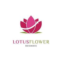 Lotus Blume Pfeil Symbol Logo Design Vorlage vektor