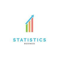 statistisk ikon logotyp design mall vektor