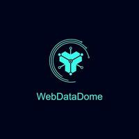 webb data digital teknik, klot data skydda teknologi logotyp design inspiration mall vektor