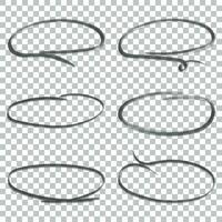 Hand gezeichnet Kreise Symbol Satz. Sammlung von Bleistift skizzieren Symbole. Vektor Illustration auf isoliert Hintergrund.