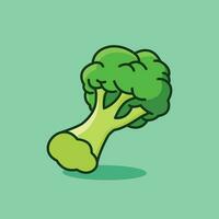 broccoli enkel tecknad serie vektor ikon illustration vegetabiliska ikon
